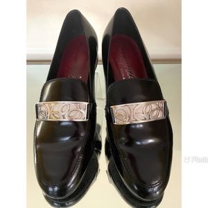 Brighton Island Black Leather Loafers